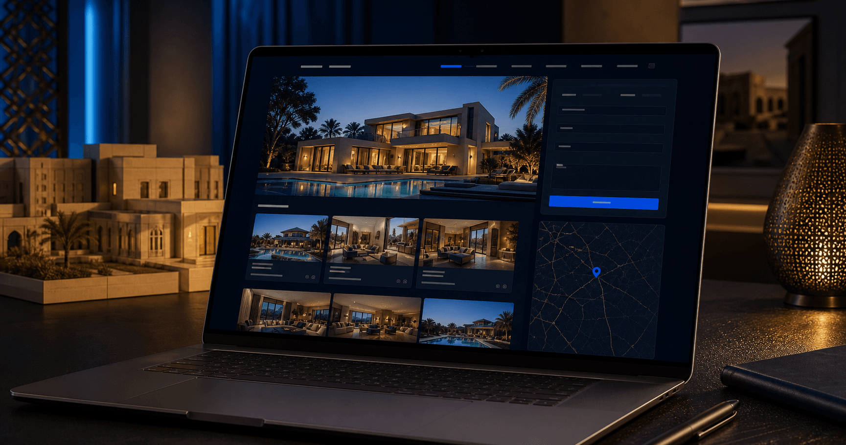 Visuel photoréaliste pour Site immobilier premium